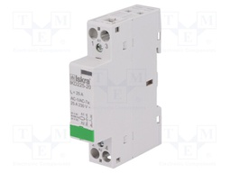 Contactor: 2-pole installation; NO x2; 24VAC; 24VDC; 25A; DIN; IKD