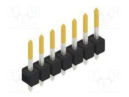 Connector: pin strips; pin header; male; PIN: 7; 2.54mm; THT; 1x7