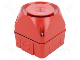 Signaller: sound; siren; 24VAC; 24VDC; 103dB; IP66; 1mA; Colour: red