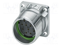 Connector: M23; socket; PIN: 12; soldering; straight; M23 PRO; 8A
