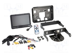 TFT display; 800x480; black; 12VDC,24VDC; 7"; Car brand: universal