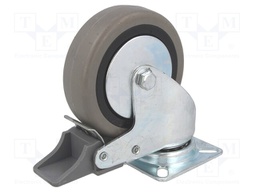 Transport wheel; Ø: 80mm; W: 24mm; H: 104mm; torsional with lock
