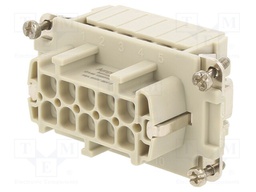 Connector: HDC; contact insert; female; C146,heavy|mate E; PIN: 10
