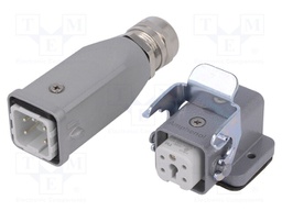 Connector: HDC; male + female; C146; PIN: 5; 4+PE; size A3; M20; 10A