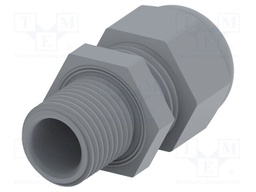 Cable gland; without nut,with long thread; M16; 1.5; IP68; grey