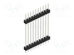 Connector: pin strips; pin header; male; PIN: 10; 2.54mm; THT; 1x10