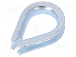 Thimble for rope; steel; for rope; Ørope: 4mm; zinc; DIN6899B