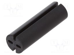 Spacer sleeve; LED; Øout: 5.1mm; ØLED: 5mm; L: 16mm; black; UL94V-0