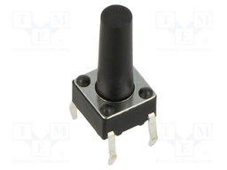 Microswitch TACT; SPST; Pos: 2; 0.05A/12VDC; THT; 1.57N; 6x6x3.5mm