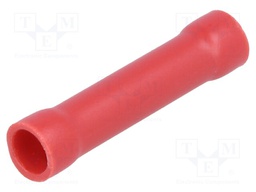 Butt splice; insulated; brass; 0.5÷1.5mm2; tinned; crimped; 19A