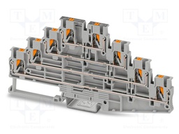 Splice terminal: rail; PT; 18A; 500V; push-in; PA; 0.14÷4mm2; ways: 4