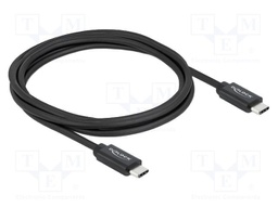 Cable; bidirectional,USB 3.2; USB C plug,both sides; 2m; black