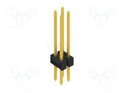 Connector: pin strips; pin header; male; PIN: 4; 2.54mm; THT; 2x2