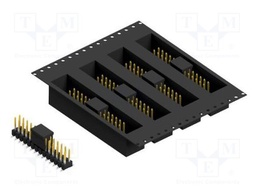 Connector: pin strips; pin header; male; PIN: 28; 2.54mm; SMT; 2x14