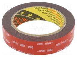 Tape: fixing; W: 25mm; L: 5.5m; Thk: 0.6mm; acrylic; 93°C,max.149°C