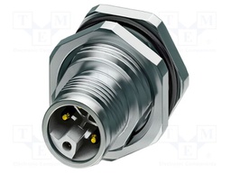Connector: M12; socket; PIN: 5; male; 63V; straight; THT; 16A; 4+PE