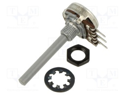 Potentiometer: shaft; single turn; 220kΩ; ±20%; 0.25W; linear; 4mm