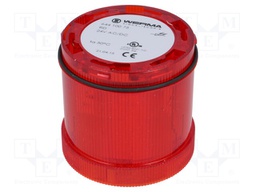 Signaller: lighting; continuous light; Colour: red; Usup: 24VDC