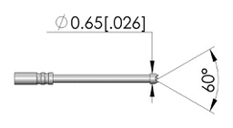 Test needle; Operational spring compression: 4.3mm; 3A; Ø: 0.6mm