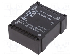 Transformer: encapsulated; 4VA; 115/115VAC; 18V; 18V; 111mA; 111mA