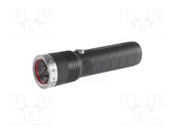 Torch: LED; 192h; 10lm,200lm,1000lm; black; IP54; 6000-8000K
