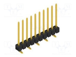 Connector: pin strips; pin header; male; PIN: 10; 2.54mm; SMT; 1x10
