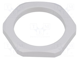 Nut; PG36; polyamide; UL94V-0; D: 8mm; Spanner: 60mm; grey; -40÷100°C