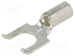 Fork terminal; M4,5; crimped; for cable; non-insulated; copper