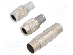 Coupler; M12; PIN: 8; Cat: 6a; shielded; for cable; IDC; straight