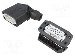 Connector: HDC; Type: with cable gland; Pitch: 49,5x16mm; 250V; 16A