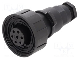 Connector: circular; plug; female; PIN: 7; 5A; 277V; IP68,IP69K