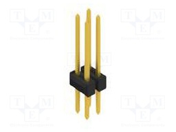 Connector: pin strips; pin header; male; PIN: 4; 2.54mm; THT; 2x2