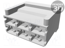 Terminals cover; male; PIN: 6; for push-on 6.3mm connectors