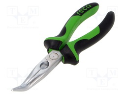 Pliers; cutting,curved,half-rounded nose; 200mm