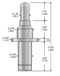 Test needle; Operational spring compression: 1.52mm; 5A; 2N