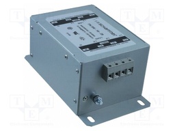 Power Line Filter, EMC/EMI, General Purpose, 440 VAC, 16 A, Three Phase, 1 Stage, Chassis Mount