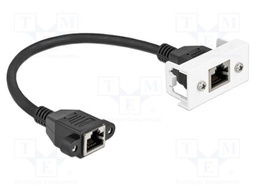 Easy 45; RJ45 socket,both sides; on panel,in housing,push-in