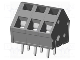 Connector: PCB terminal block; terminal; angled 45°; on PCBs