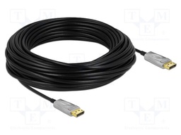 Cable; DisplayPort plug,both sides; LSZH; Len: 25m; black; silver