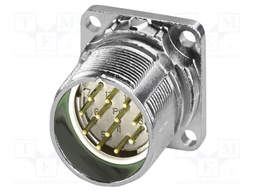 Connector: M23; socket; PIN: 12; soldering; straight; IP68; M23 PRO