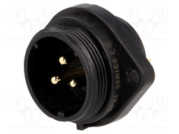 Socket; male; SP21; PIN: 3; IP68; soldering; 500V; 4mm2; 30A; -25÷85°C