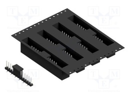 Connector: pin strips; pin header; male; PIN: 13; 2.54mm; SMT; 1x13
