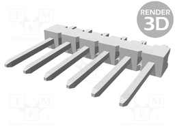 Pin header; pin strips; MTA-100; male; PIN: 6; straight; 2.54mm; THT