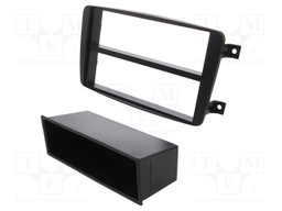 Radio mounting frame; Mercedes; 2 ISO; black