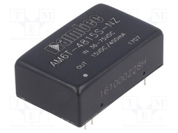 Converter: DC/DC; 6W; Uin: 36÷75V; 15VDC; Iout: 400mA; DIP24; 14g