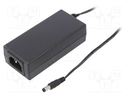 Power supply: switched-mode; 24VDC; 2.7A; Out: 5,5/2,1; 65W; 0÷40°C