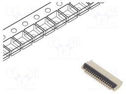 Connector: FFC (FPC); horizontal; PIN: 16; ZIF; SMT; 30V; 0.4A; H: 1mm