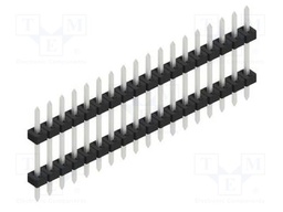 Connector: pin strips; pin header; male; PIN: 18; 2mm; THT; 1x18