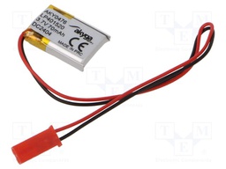Re-battery: Li-Po; 3.7V; 70mAh; cables,JST SYP-02T-1 socket