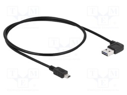 Cable; USB 2.0; gold-plated; 0.5m; black; 24AWG,28AWG; 480Mbps